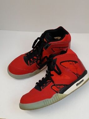 Nike Air Force Red Black High Top Sneakers Size 9 Men